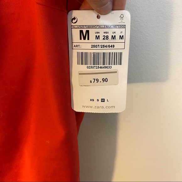 Zara | V-Back Red Sleeveless Dress - Picture 5 of 9